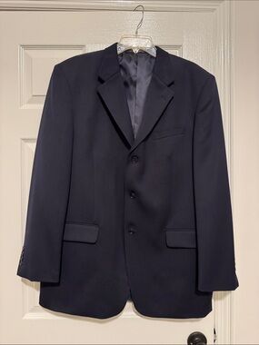 Jones New York Men's Navy Three-Button Suit